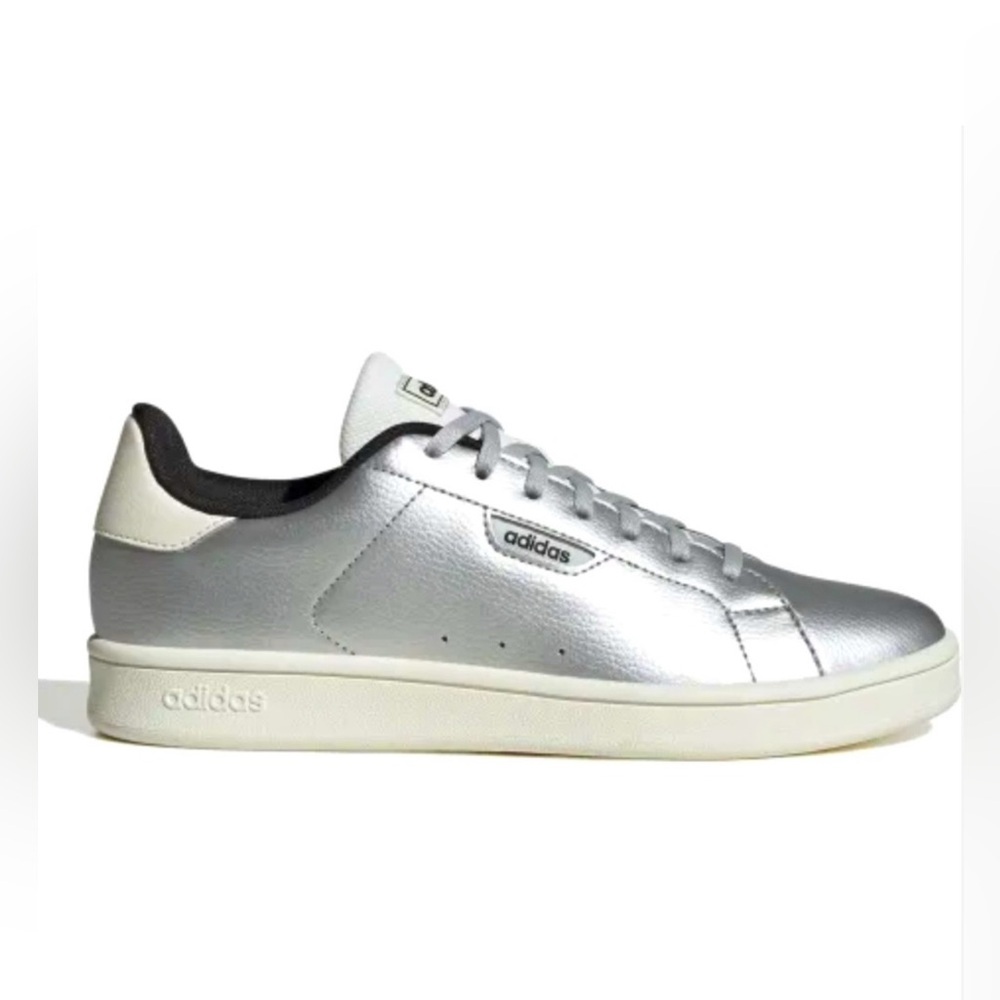 Adidas Urban Court Women’s 10 Silver Metallic White Low Top Sneakers Shoes NWT